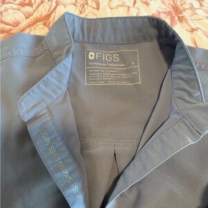 Figs Slate Blue Scrub Drawstring Waist Pant medium